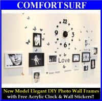 New Model Elegant DIY Eleven Photo Wall Frames Decoration (Black White)